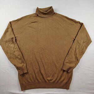 Zara Brown Long Sleeve Turtleneck Sweater Shirt Womens Medium